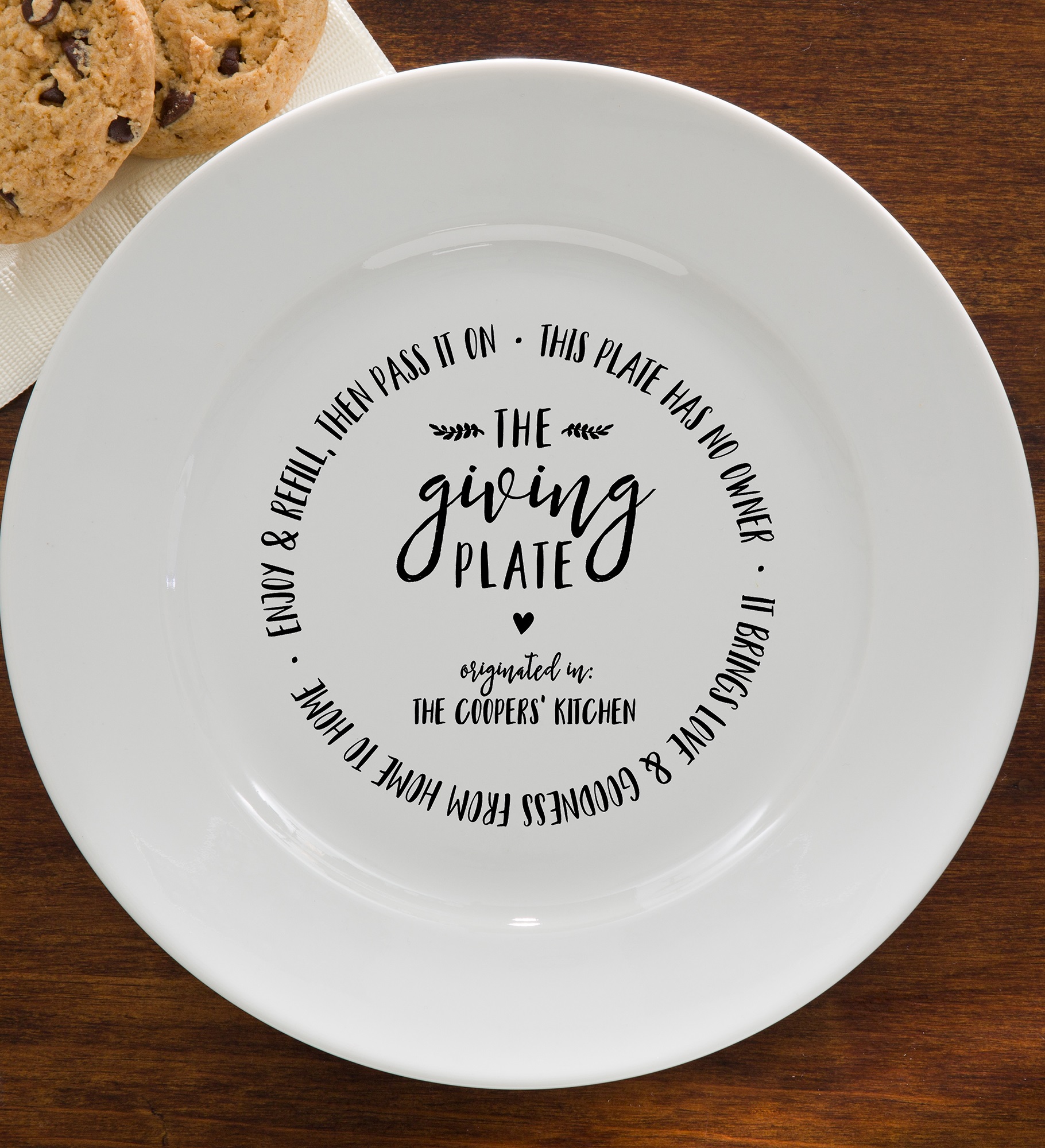 The Giving Plate Personalized Round Plate